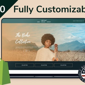 Boho Chic Shopify Theme Template | Shopify Website Design | Shopify Store Theme, Ecommerce Website | Shopify 2.0