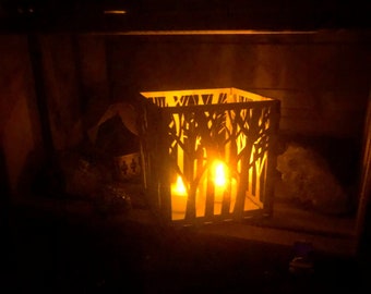 Kerzenhalter - Windlicht aus  Holz