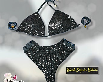 Black Sequin Bikini