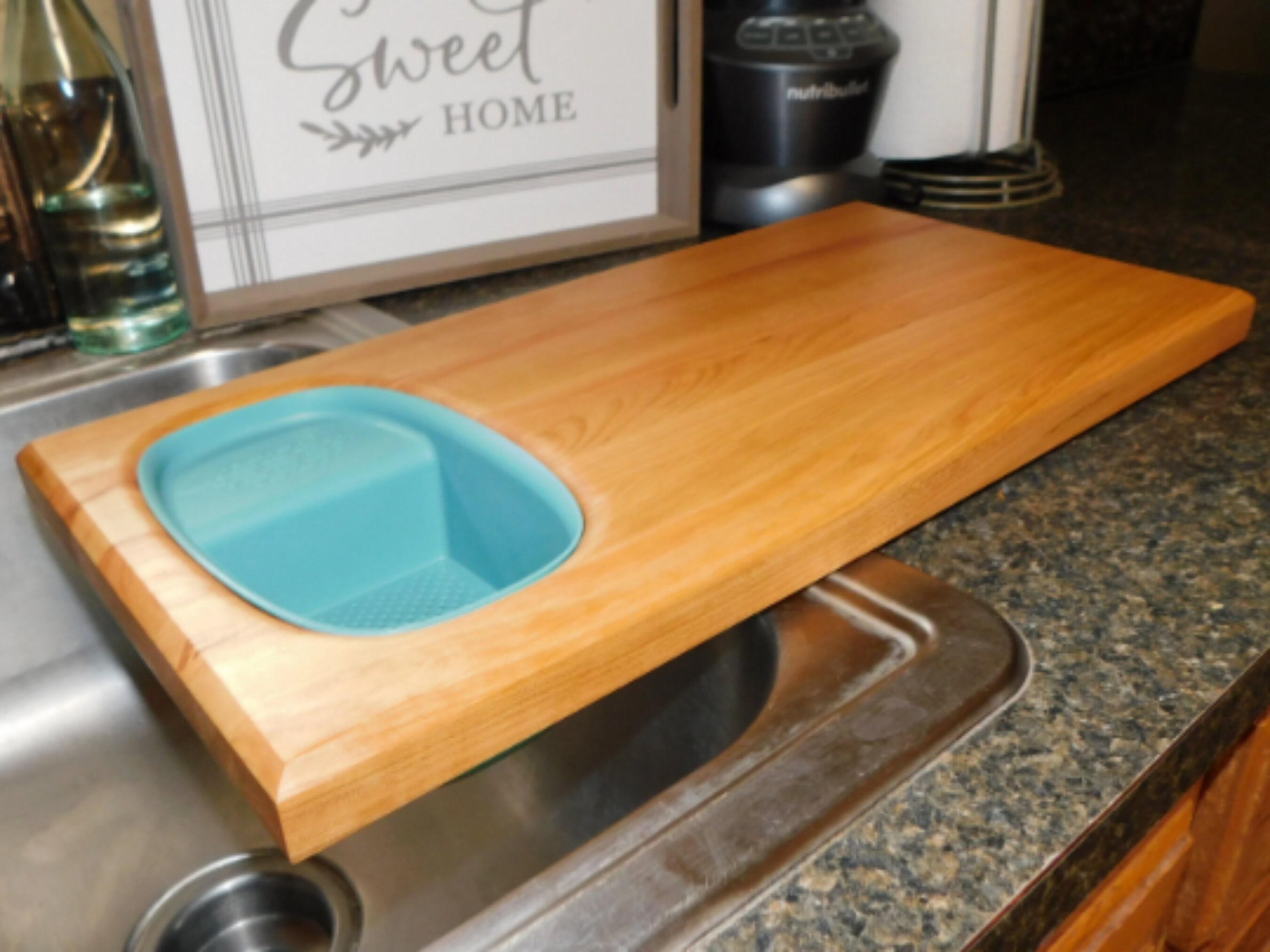 Over-the-sink Cutting Board, Kitchen Sink Strainer, Large Custom Wood  Cutting Board, Sink Cover, Couples Gift, Christmas Gift, Chop Board 