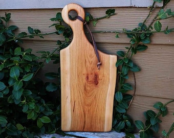 Tabla de embutidos de madera con asa, regalos de Navidad, tabla rústica para aperitivos, hermosas bandejas de madera para servir, tabla para embutidos, boda