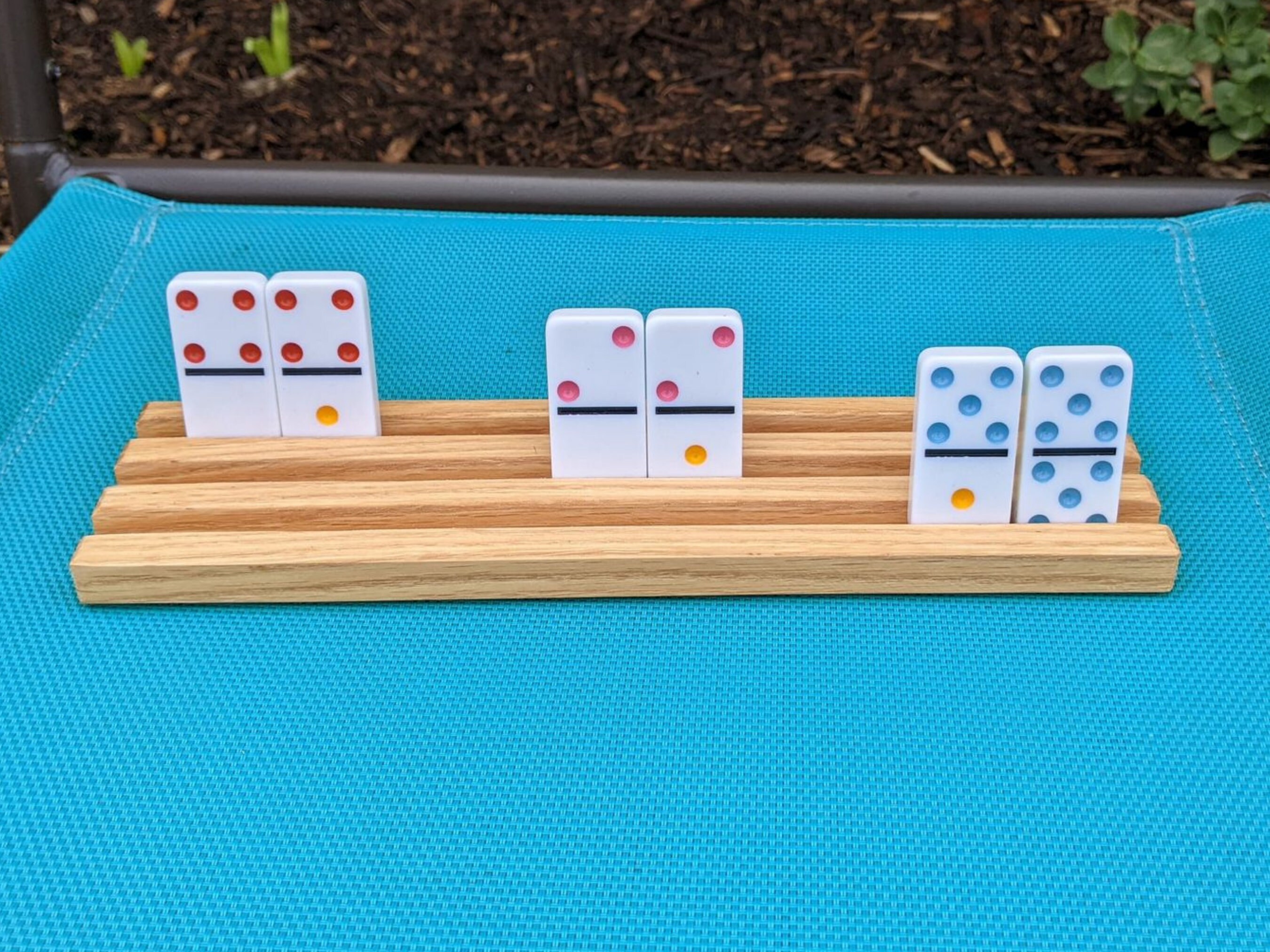 Double Stack Domino Rack Two Wooden Domino Stands | Wood Domino Racks | Domino Game Holders ...