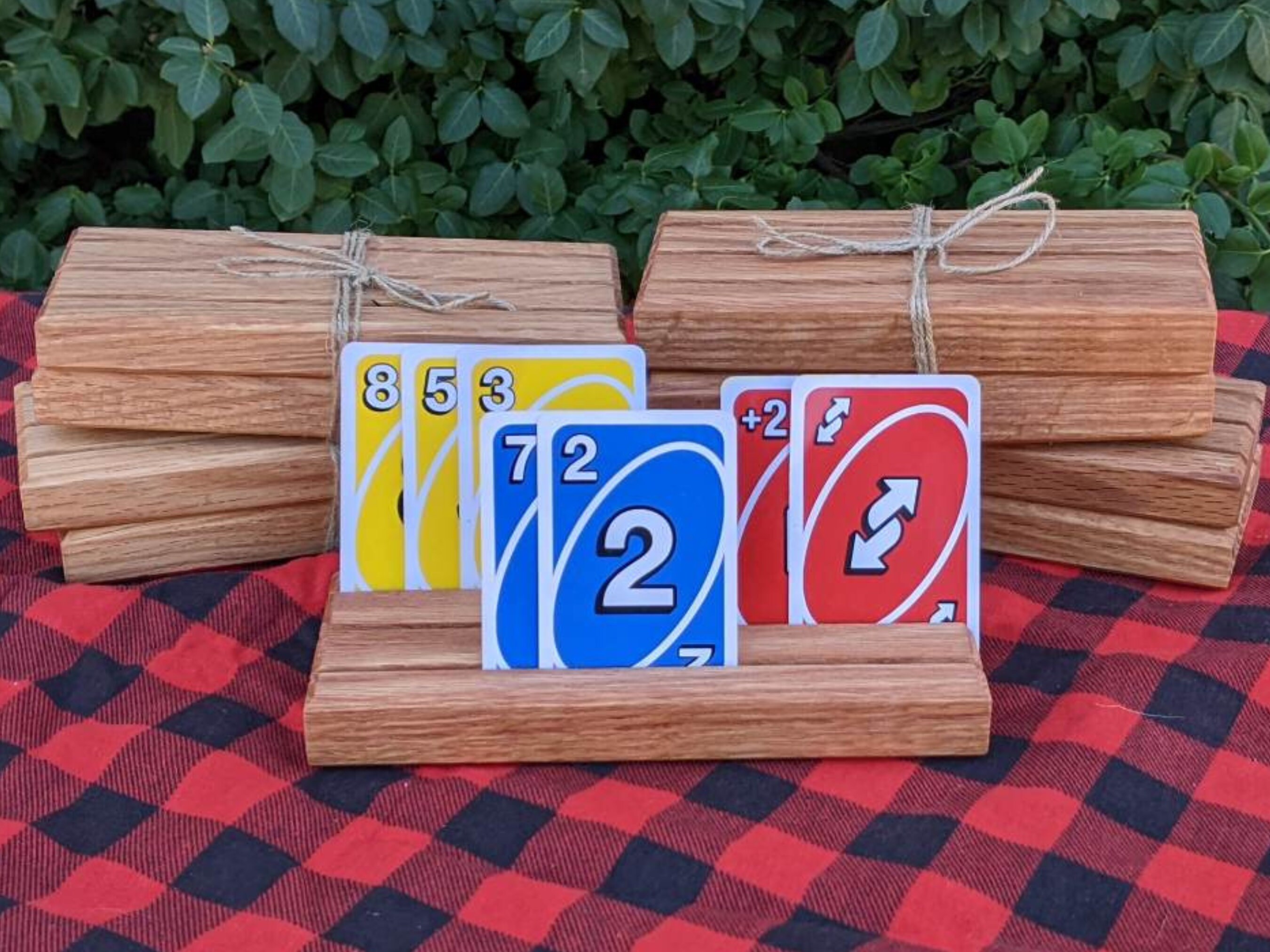 Set of Four Game Card Holders Kids Playing Card Rack Card Stand Elderly