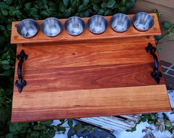 Tabla de degustación de cerveza / Tabla de mantequilla para charcutería / Vasos de cata de cerveza / Tabla de degustación de cerveza / Tabla de degustación de cerveza de madera / Bandeja para bebidas