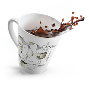 Original Art Picasso Inspired Cafe Mug