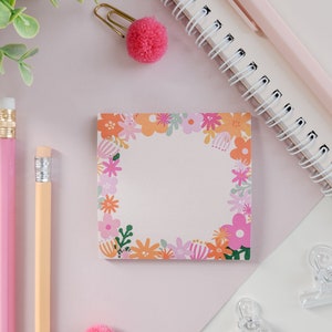 FLORAL Sticky Notes | post-it | notes | notepad | memo | messages | stationery store
