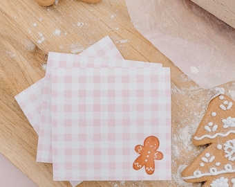 GINGERBREAD Sticky Notes | post-it | notes | notepad | memo | posts | stationery | holiday collection