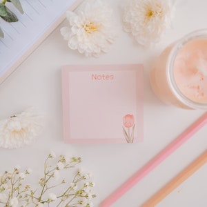 Notes autocollantes TULIPE | post-it | notes | notepad | memo | messages | papeterie | fleur | cute