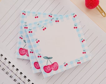 Sticky notes COPINES CERISES | post-it | notes | notepad | memo | posts | stationery | fruity collection | fruit | cute