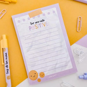 grandes notes autocollantes NOTE POSITIVE | papeterie | bloc-notes | notes | to-do list | back to school
