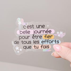 Autocollant suncatchers BELLE JOURNÉE | arcs-en-ciel | pour la fenêtre | décoration pour la maison ou pour la salle de classe |