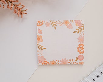 BOHO FLOWERS Sticky Notes | post-it | notes | notepad | memo | posts | stationery | BOHO collection |