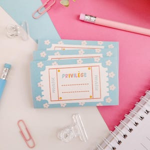 Notes autocollantes COUPONS PRIVILÈGE | post-it | notes | notepad | memo | messages | papeterie | back to school