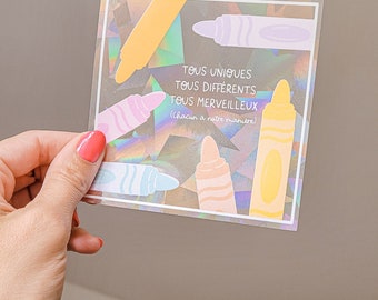 Autocollant suncatchers TOUS MERVEILLEUX | arcs-en-ciel | pour la fenêtre | décoration pour la maison ou pour la salle de classe