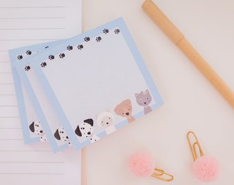 Sticky notes DOGS AND CATS | sticky notes| notes | notepad | memo | messages | stationery | cute