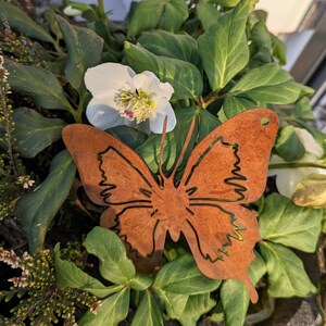 Schmetterling zum Aufhängen in Edelrost Bild 3