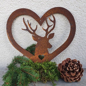 Shield deer in heart