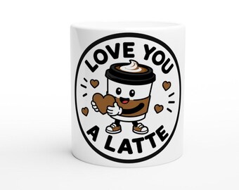 Tazza da caffè "Ti amo" in ceramica, ideale come regalo di compleanno o San Valentino.