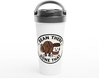 Tazza da viaggio Bean There Done That, tazza da caffè in acciaio inossidabile, 440 ml, compagna di spedizione