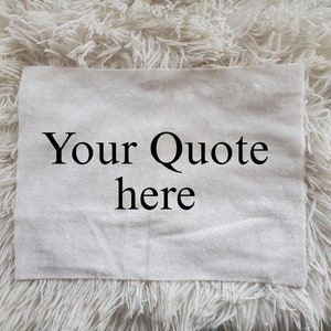 Custom Text Panel, Custom Quote Fabric Panel Your Text on Fabric
