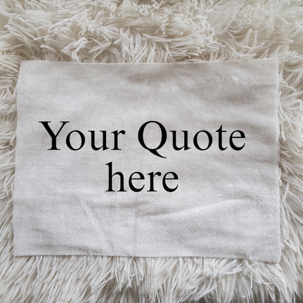 Custom Text Panel, Custom Quote Fabric Panel Your Text on Fabric