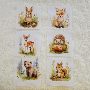 Woodland Nursery Fabric Panel, Woodland Animal Nursery Fabric Panel, Baby Blanket Fabric Panel