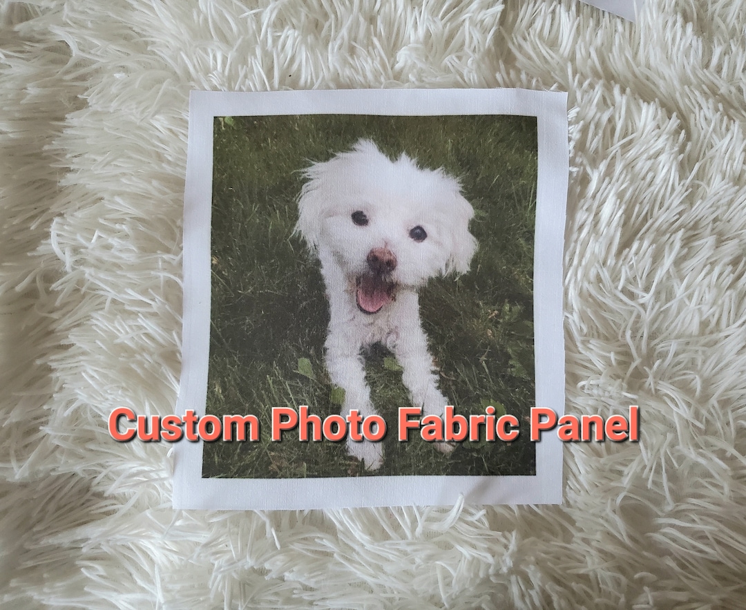 Custom Photo Fabric Panel, Print Your Photo on Fabric, Your Text on ...