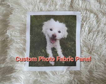 Custom Photo Fabric Panel, Print Your Photo on Fabric, Your Text on Fabric