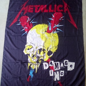Metallica Vintage Poster Flag Damage inc