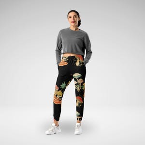 Mushroom Joggers: Cottagecore Bohemian Psychedelic Pants
