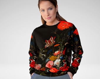 Floral Art Nouveau Sweatshirt: Cottagecore Fairycore Fashion