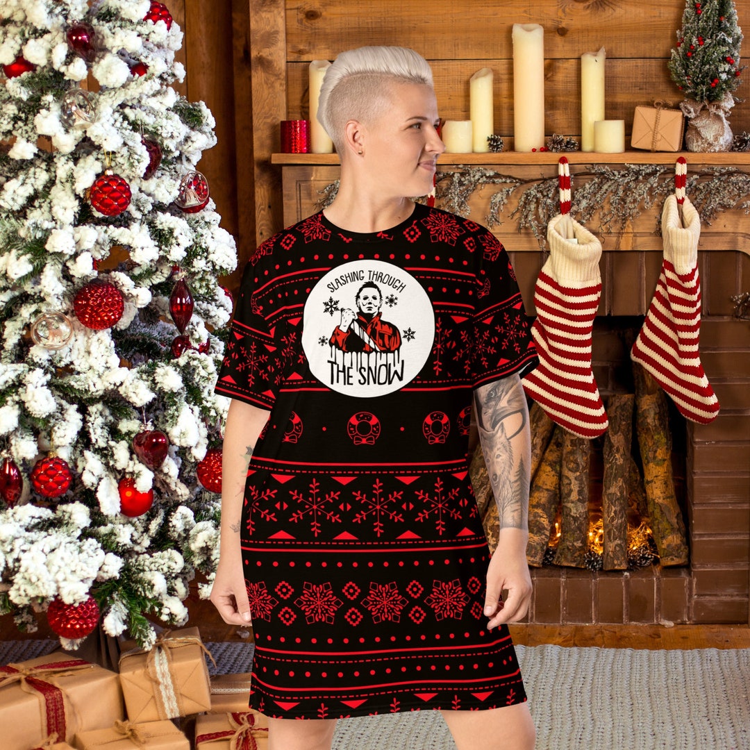 Bloody Christmas Tshirt Dress Alternative Xmas Krampus Etsy