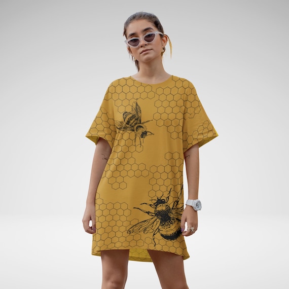 mustard yellow t shirt dress Old Navy