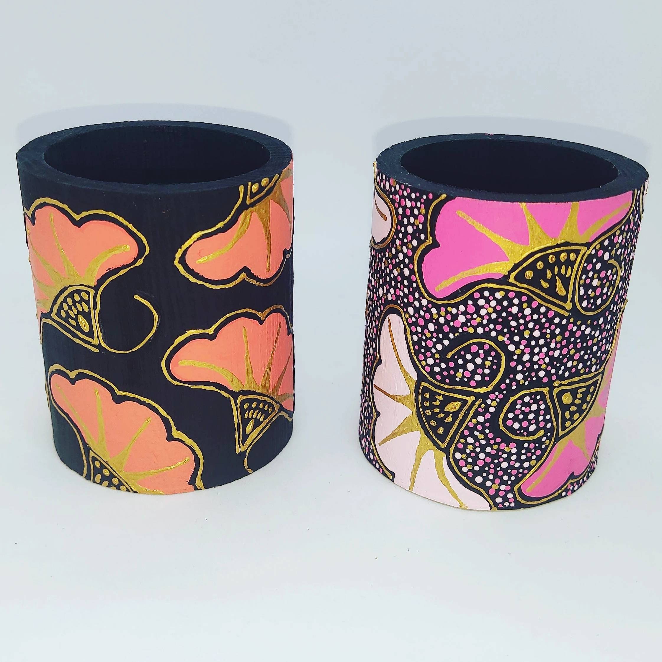 Pot en Bois Customisé Effet Wax