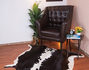 Cowhide Rug for Less Genuine Cow Leather area rug Tricolor 5x5 ft Real Cow skin Animal hide Fur Cow Nursery Decor