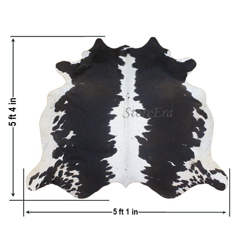 Cowhide Rug Black and White Natural Cow Skin Rug Animal Hide Etsy