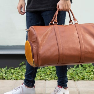 Leather Duffle Bag, Leather Weekender Bag, Duffle Travel Bag, Real Leather Gym Bag, Groomsmen Gift Bag, Personalized Gift for him