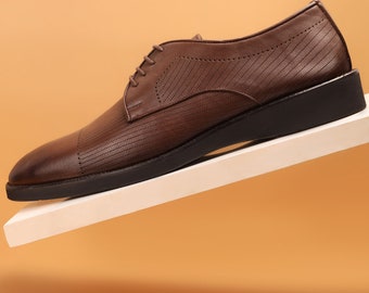 Oxford Wingtip Leather Shoes for Men, Office wear Shoes, Gift for Him