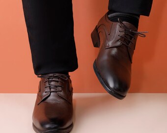 Formal Men Shoes, Real Leather Office Wear, Gift for Him, Fathers Day Special