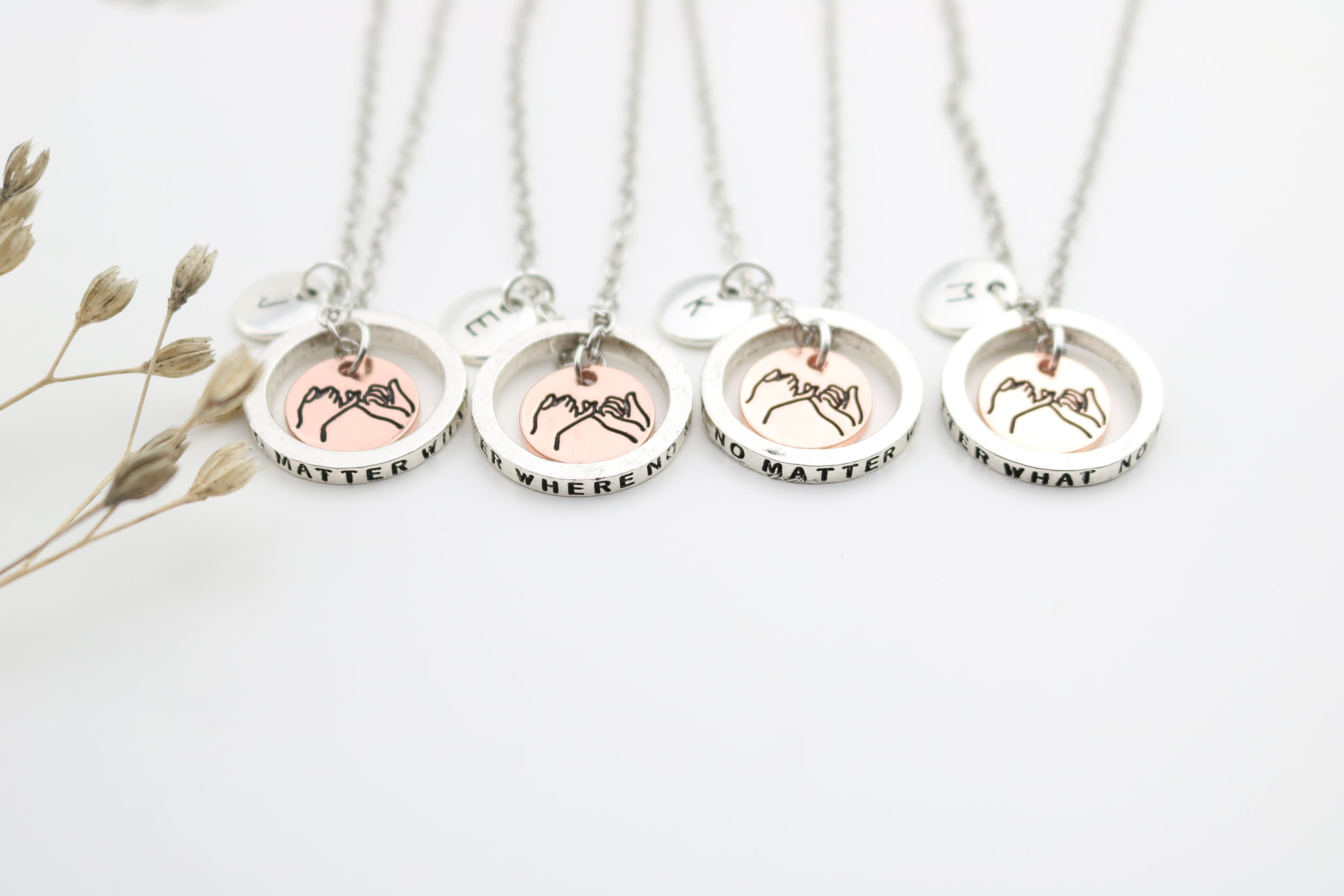 Couples Necklace Best Friend Friendship Matching Dog Tag Necklaces