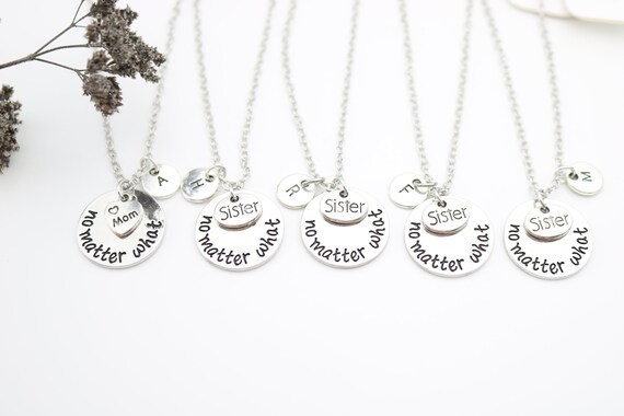 Sisters and Mom Necklaces Family Gifts 