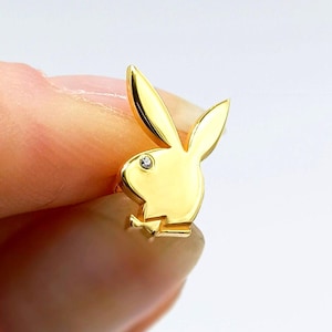 Bunny Earring 18K Gold/Sterling silver Vintage Playboy Unisex Fashionable gift for her Gift for him Valentines day gift
