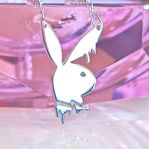 Playboy Necklace 925 Sterling Silver/ Rhodium Minimalist Jewelry Gift for him, her, Best Friends gift idea