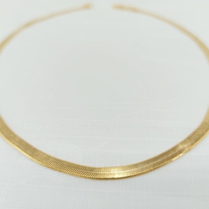 Collier à chevrons en or 18 carats/argent sterling Cadeau pour elle Cadeau pour meilleure amie Idée cadeau pour la Saint-Valentin Cadeau de Noël