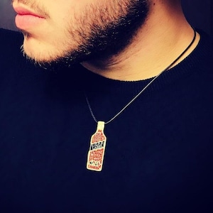 Iced Out hiphopsieraden heren roségouden clubaas whisky hanger uniek cadeau-idee vriendje
