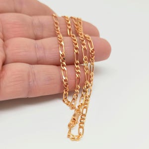 18K Gold Figaro Necklace Gift for him, her Fashionable birthday gifts