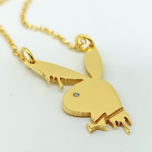 Bunny Necklace Playboy Fan Jewelry Gift, Valentines day for best friend gift idea for him for her, unisex gifts