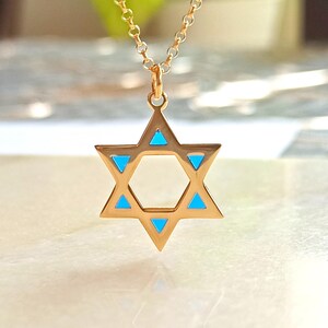 Jewish Star Necklace, Star Of David, Magen David Judauca Gift, Israel Jewelry Hanukkah & Bar, Bat Mitzvah gifts