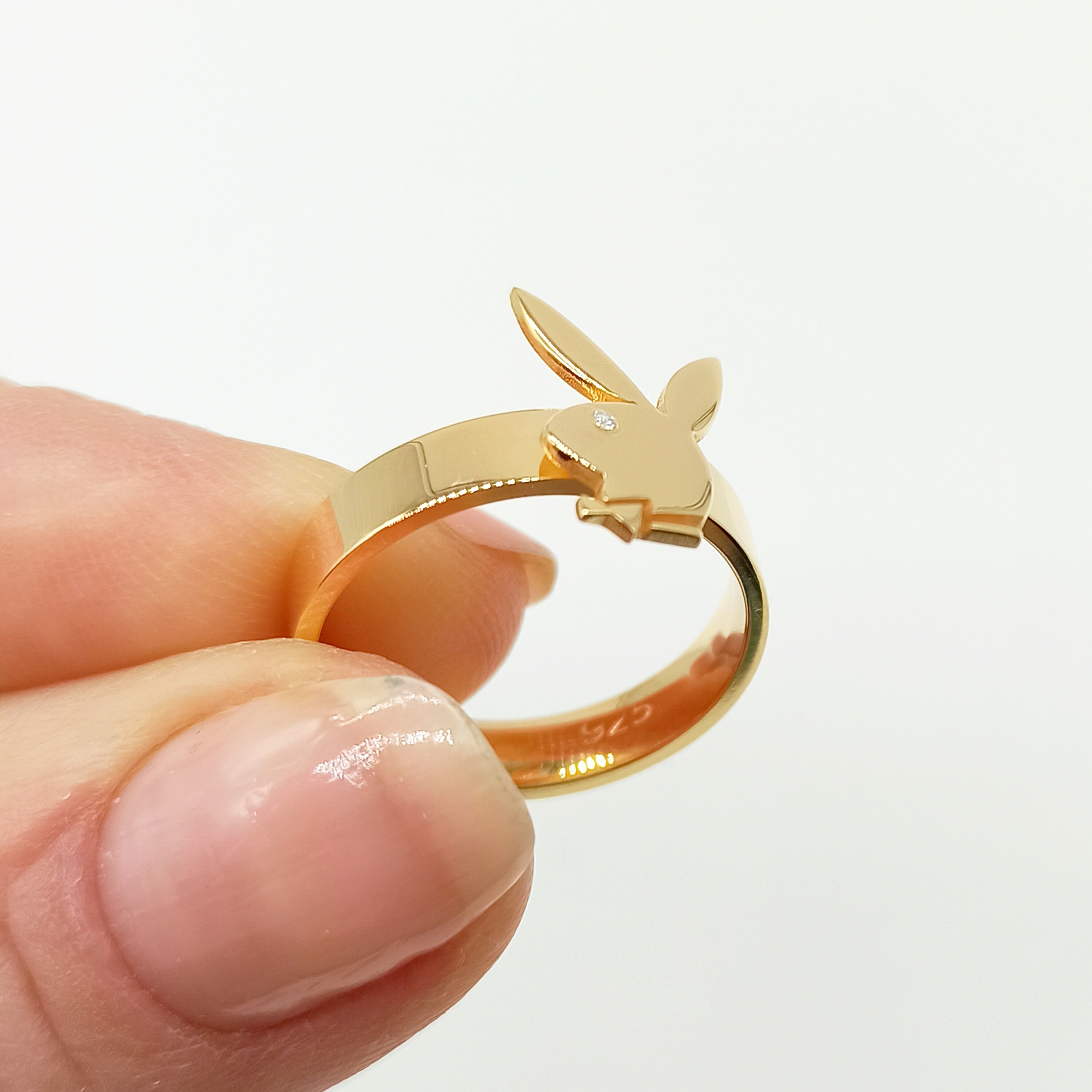 PLAYBOY プレイボーイ ゴールド ビンテージ リング Bunny Ring Gold Vintage Playboy Minimalist Gift for Her