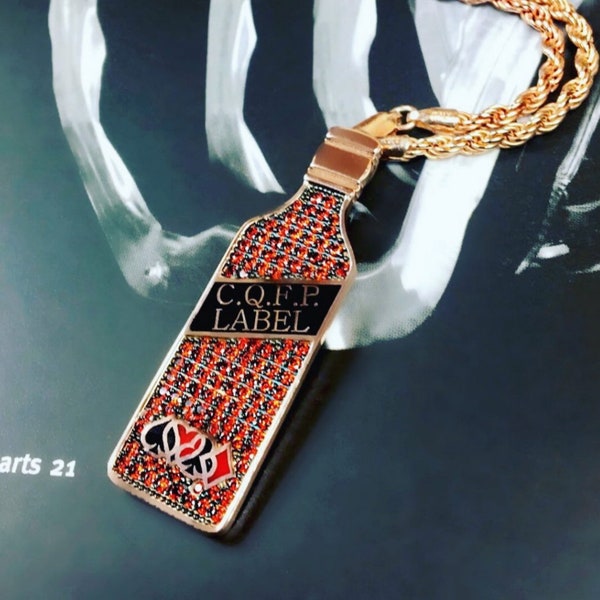 Men's Iced Out Pendant Hip Hop Rose Gold Pendant Men Best Friend Gift Boyfriend Gift Gift For Him